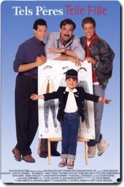 poster Tels paprèsres, telle fille (3 men and a little lady)